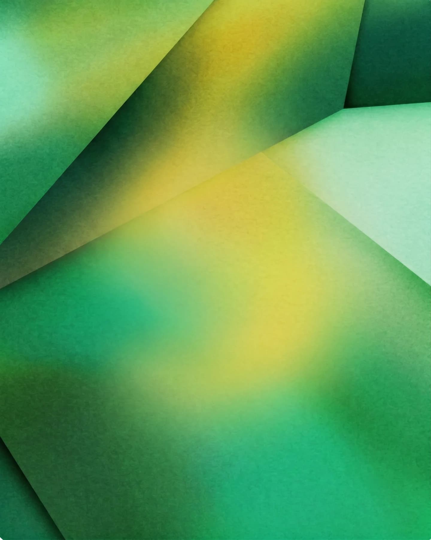 Ilustración abstracta en tonos verdes